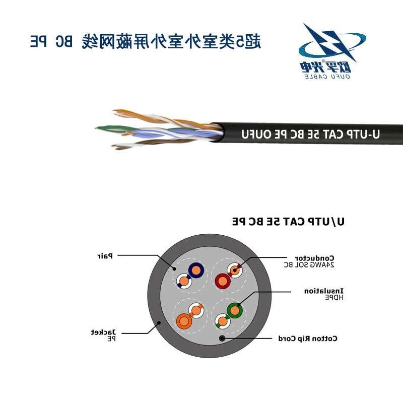 南通市U/UTP超5类4对非屏蔽室外电缆(23AWG)