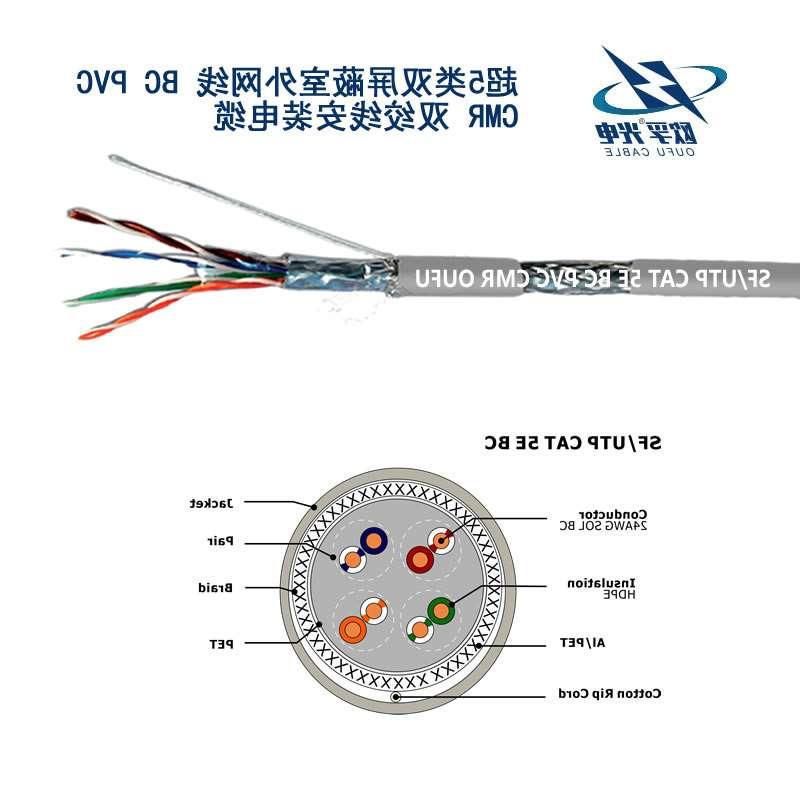和平区SF/UTP超五类4对双屏蔽电缆(24AWG)